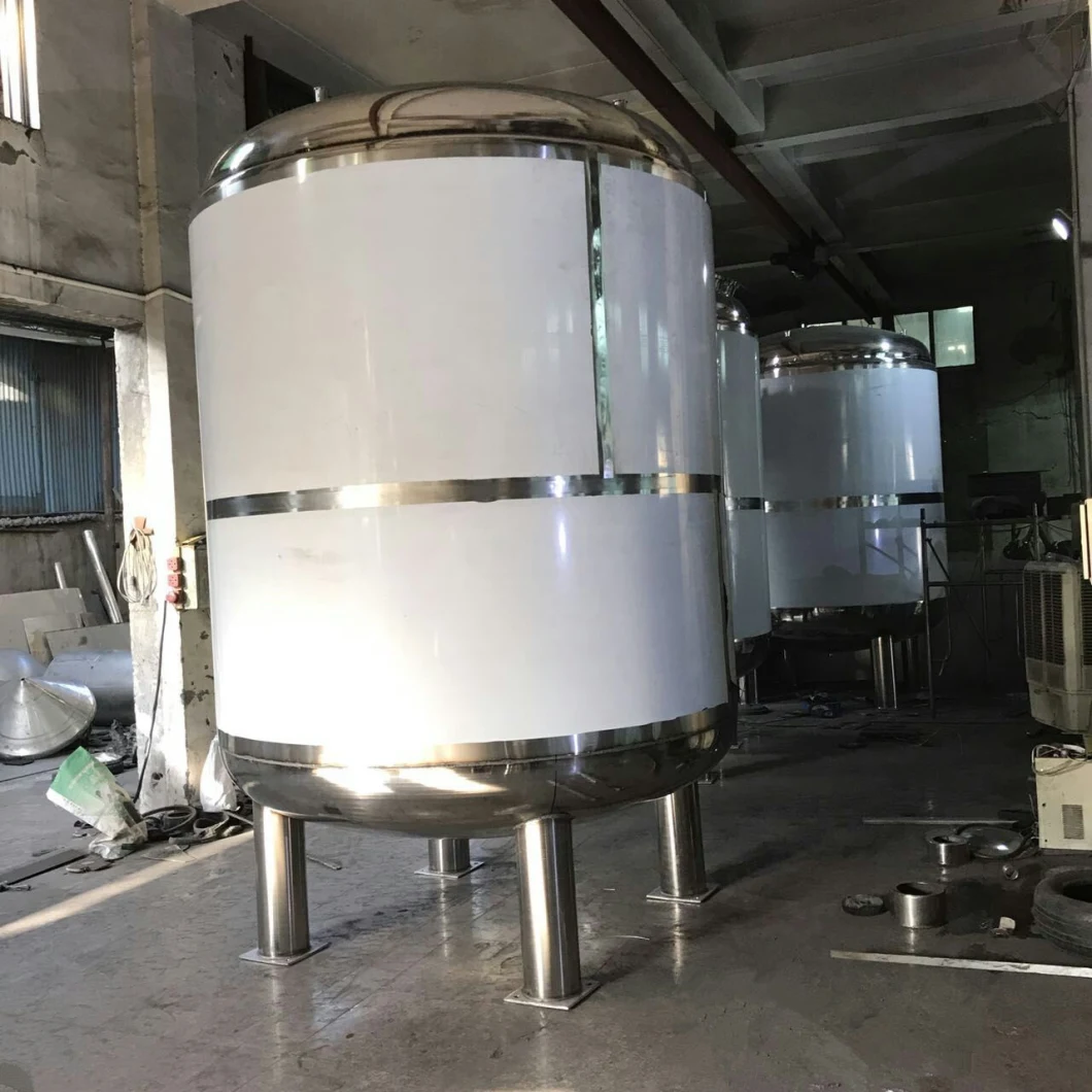 Polished Stainless Steel Heating Mixing Fermentation Tank