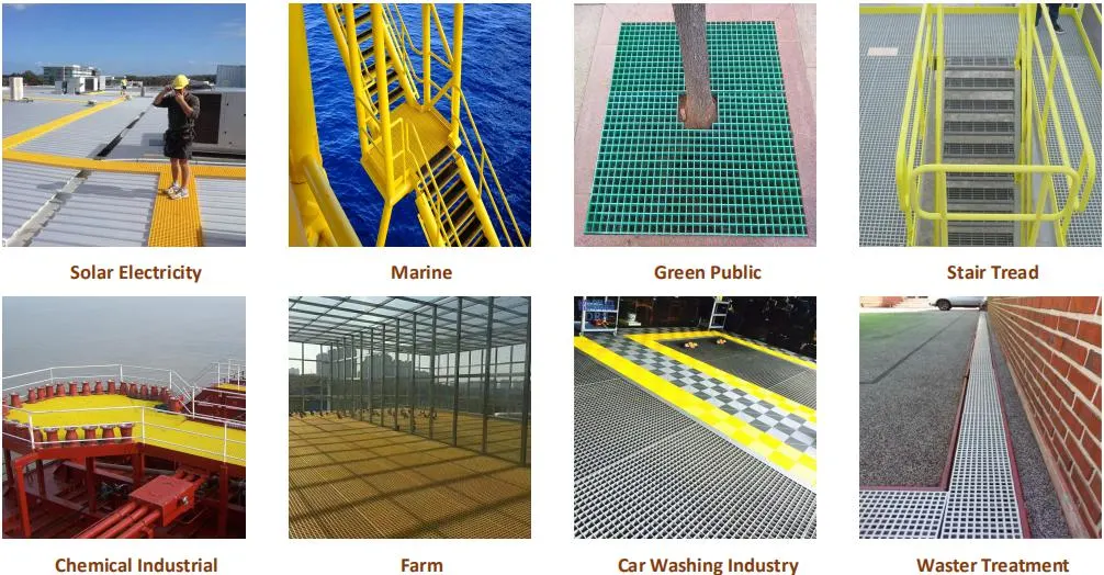 Acid Resistant FRP Moled Grating for Harsh or Caustic Environments