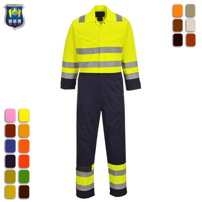 High Visibility Anti Static Two Tone Overall Fire Retardant Coverall