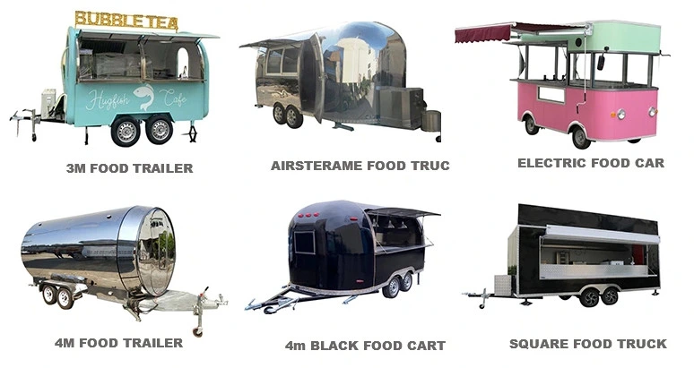 French Fry Trucks Pink Food Cart Fibreglass FRP Food Cart Retro Affordable Food Carts for Sale