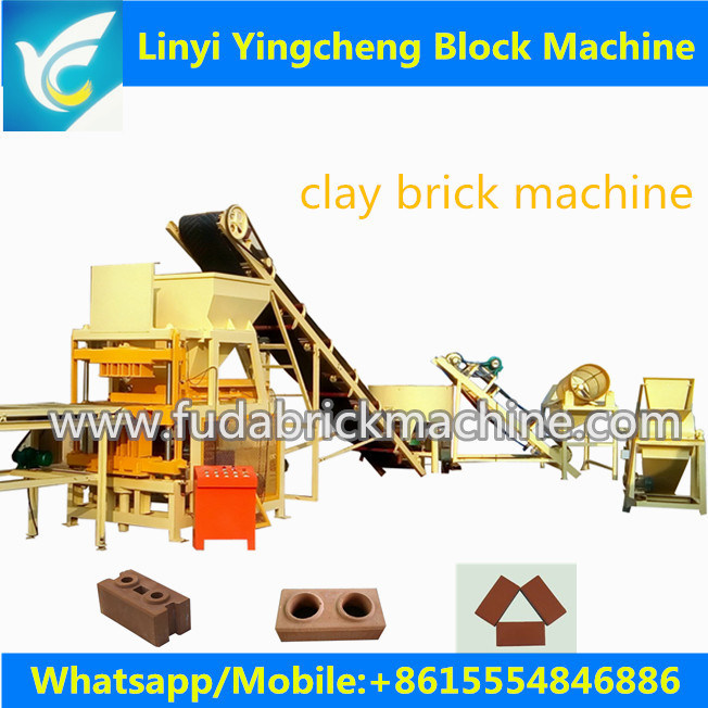 Four Pieces Per Mold Clay Interlocking Block Machine