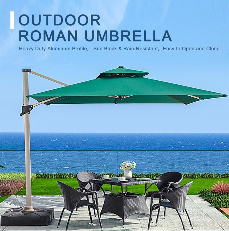 3X3m Sun Block Outdoor Roman Umbrella Patio Cover Manufacturers