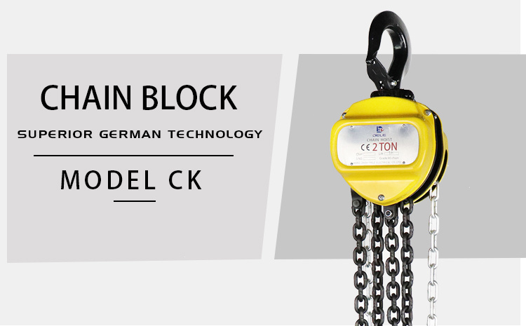 Manufacture Customized Available Hand Operated Ck 1ton Chain Hoist Chain Pulley Block