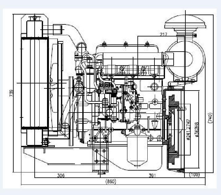 Three Cylinders Diesel Engine for Diesel Engine Irrigation Water Pumps