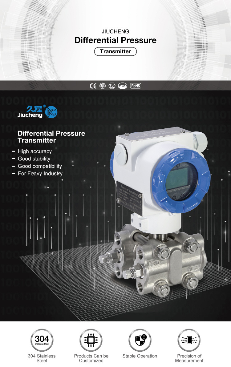 Jc3136dp Intelligent Differential Pressure Transducer, Capacitance Differential Pressure Sensor, LCD Gauge