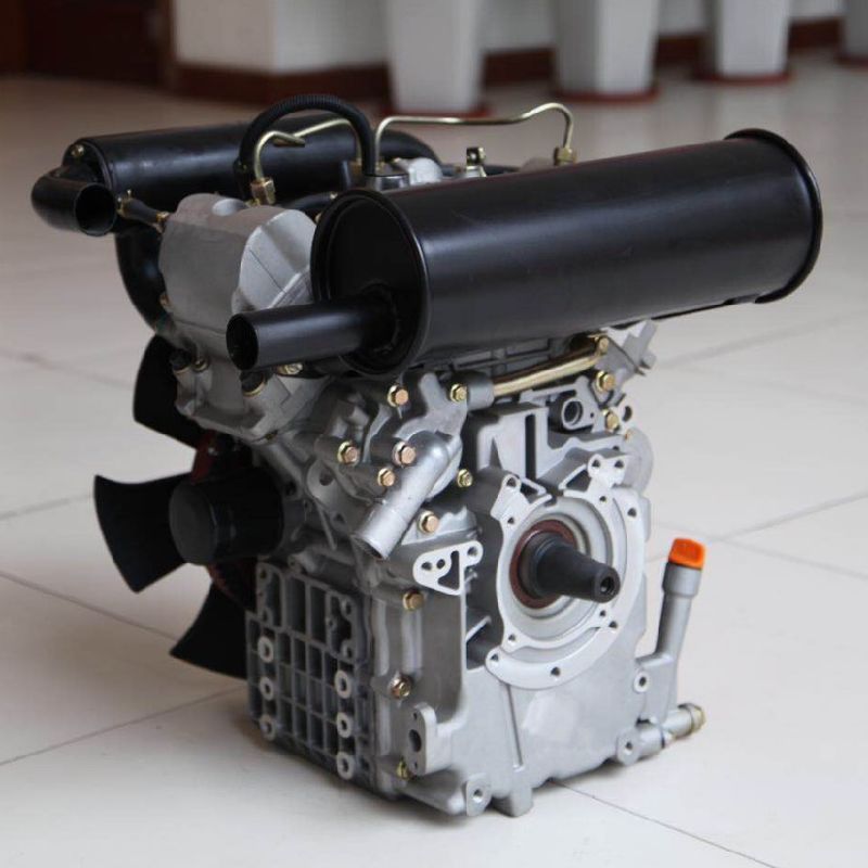 2V80 Two Cylinder 12kw Diesel Engine Small Portable