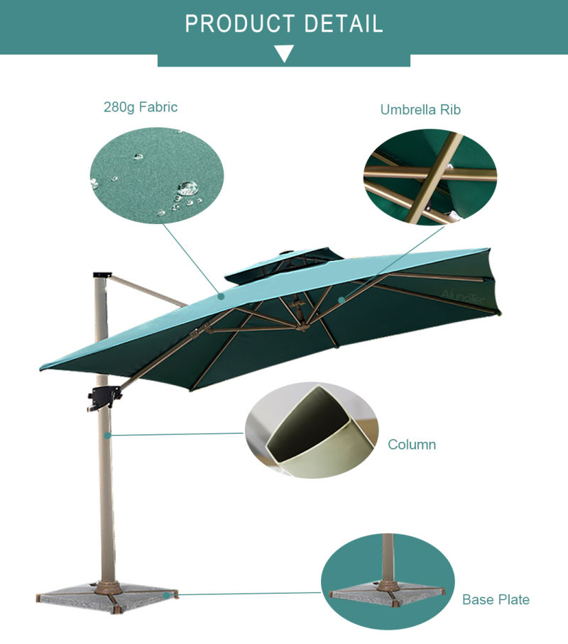 3X3m Sun Block Outdoor Roman Umbrella Patio Cover Manufacturers