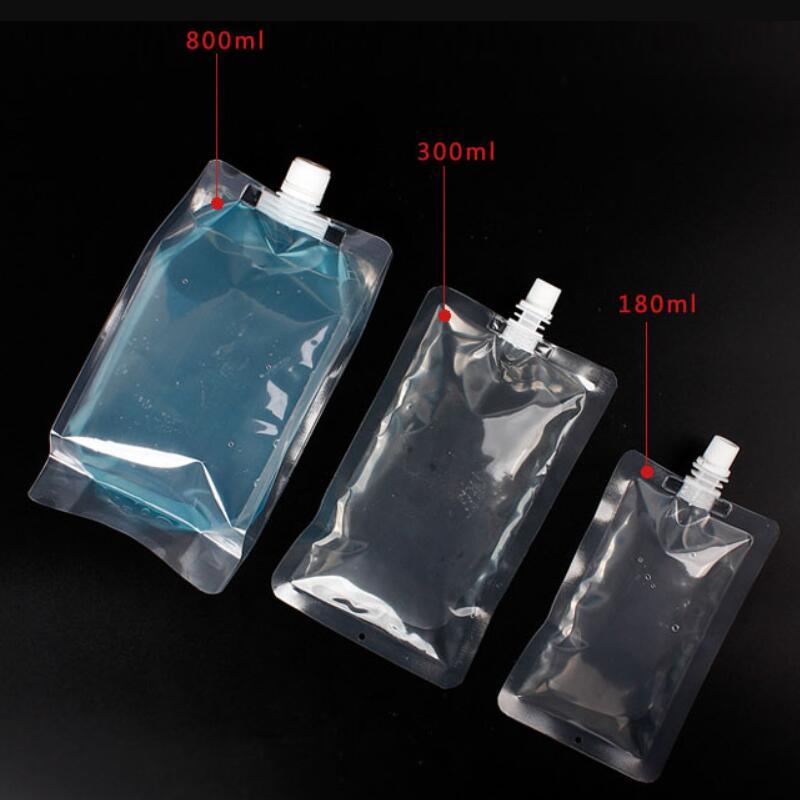 50ml 100ml 250ml Clear Transparent Small Spout Pouch with Corner Spout and Hole