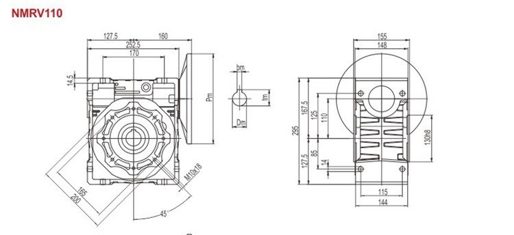 Customized Worm Gear Reducer for Extruder