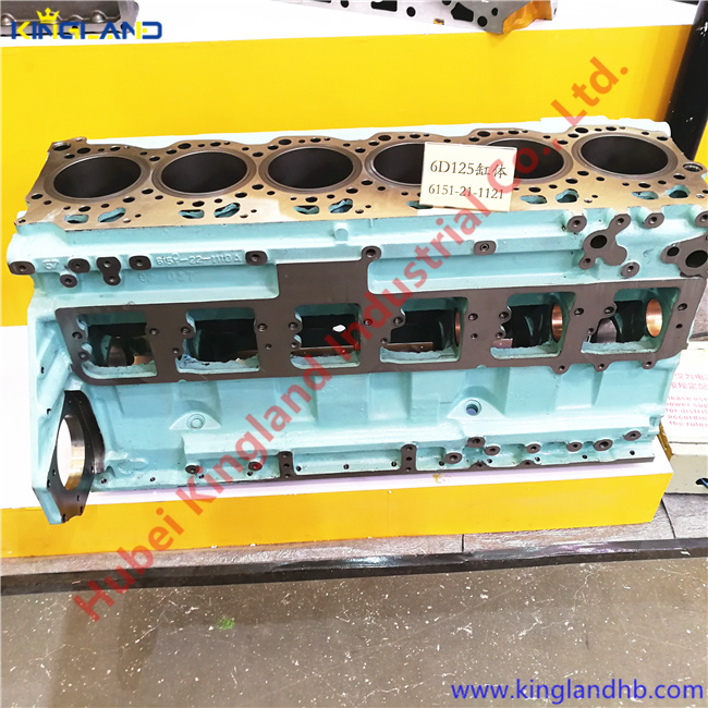 Diesel Engine Parts 6D125 Cylinder Block 6251-21-1121 6251211121