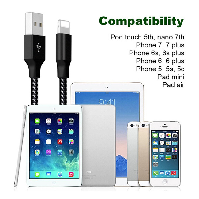 Lightning 8pin USB Data Sync Charger Cable Cord for iPhone