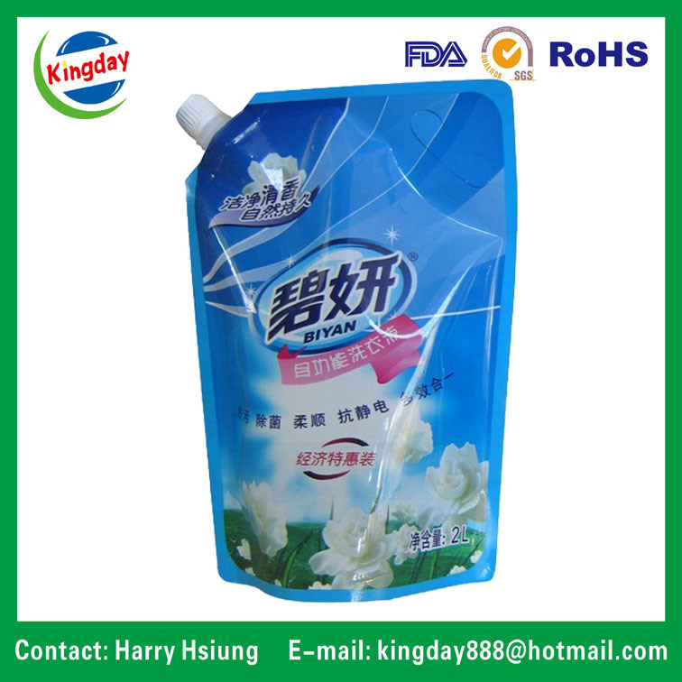 500 Ml Washing Liquid Spout Pouch Laundry Soap Packaging Bags Liquid Detergent Spout Pouch