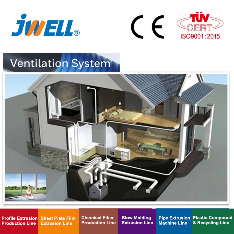 Jwell Flexible Corrugated Duct/Pipe/Tube Manufacturing/Making/Extruding Machine