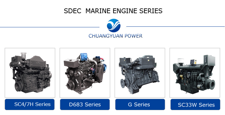 Chinese Sdec Inboard Engine Diesel Marine with Gearbox