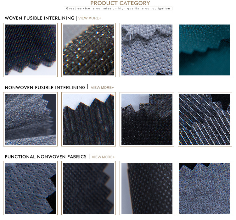 Polyester Thermal Bonded Coating Woven Fusible Fabric