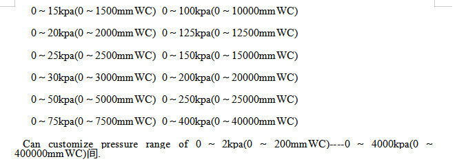 Differential Air Pressure Gauge Meter Differential Water Pressure Gauge Meter