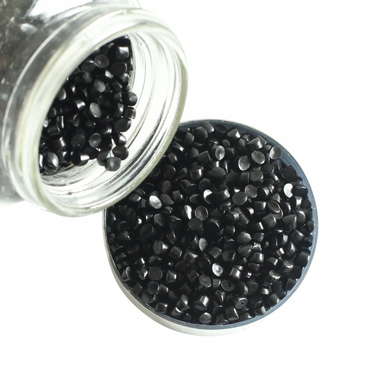 ABS Plastic Granules Black Color Rubber