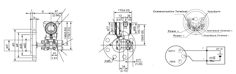 Industrial Factory Pressure Flange Anticorrosion Differential Pressure Liquid Level Transmitter