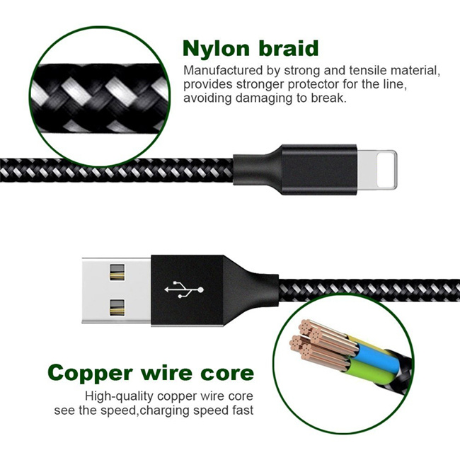 Lightning 8pin USB Data Sync Charger Cable Cord for iPhone
