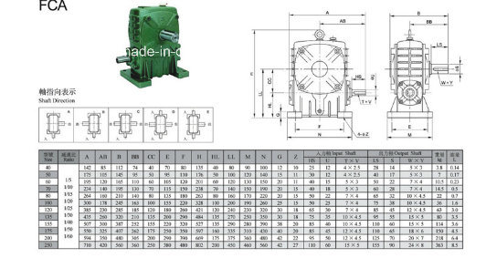 Wpa Gear Speed Reducer Worm Gearbox Using in Packing Machincry