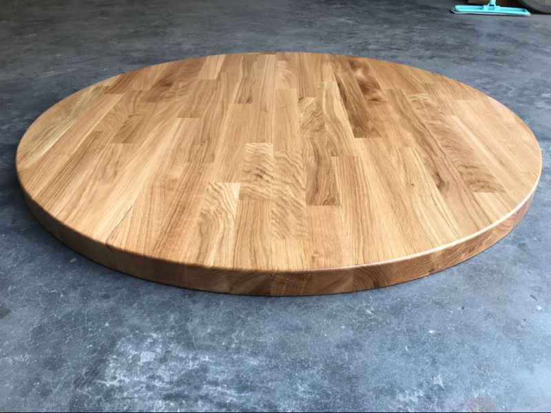 Solid White Oak Butcher Block Style Dining Table Top