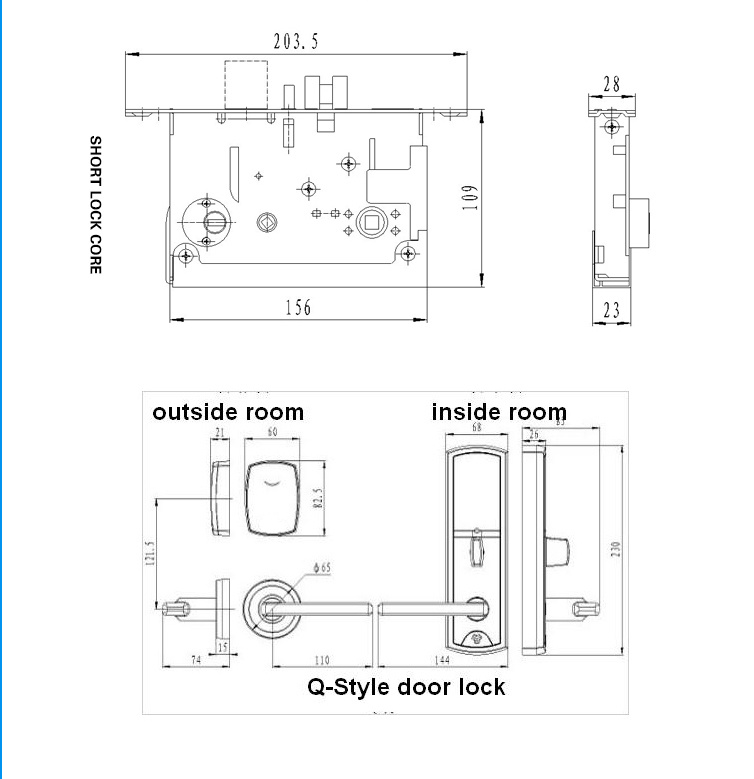 Professional Supplier for Five Latches Electronic Mortise Cylinder Door Lock