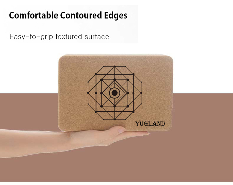 Yugland Customized Wholesale Gymnastics Yoga Brick Block 400g Eco Custom Cork Yoga Blocks