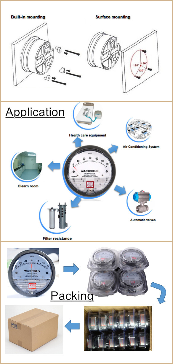 Pressure Measuring Instrument Differential Pressure Gauge