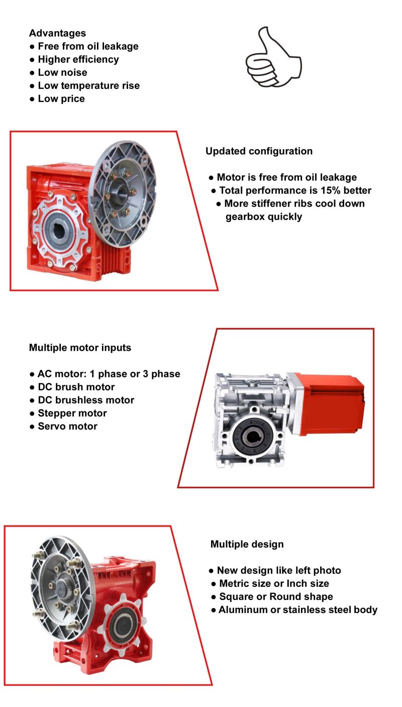 Nmrv Worm Gear Box Worm Reduction Gearbox Speed Reducers Gearboxes