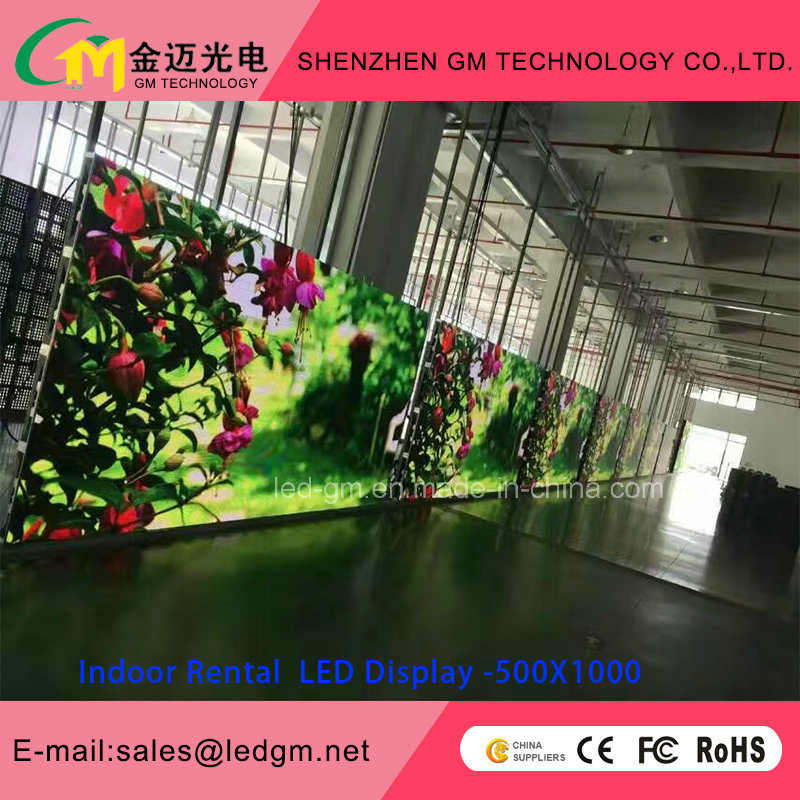 P3.9 Indoor LED Display with 500mmx500mm Rental Aluminum Cabinet