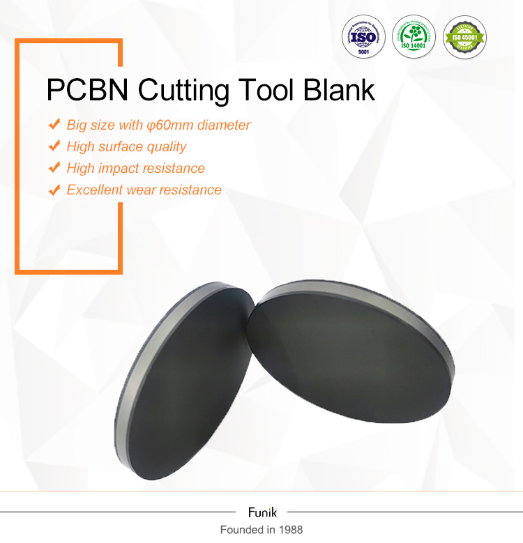 Funik Hot Sale PCBN Blank PCBN Cutting Blank for Cutting
