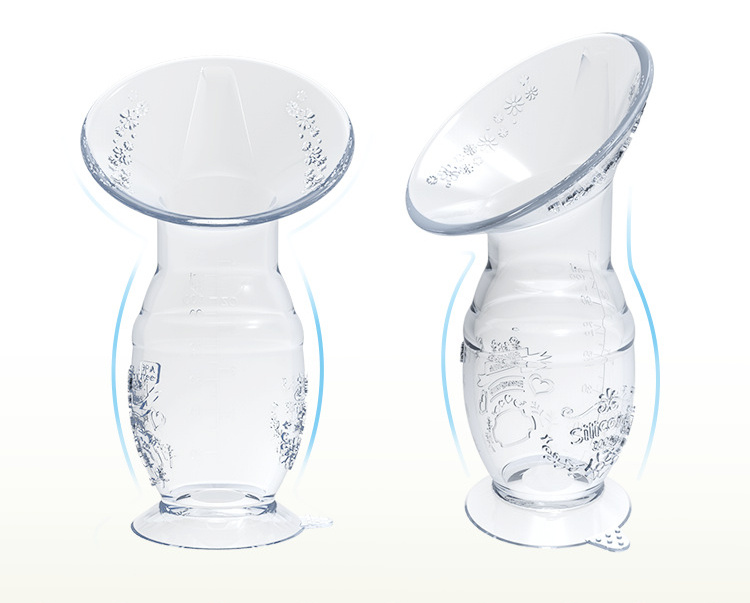 New Design Full Silicone Breastmilk Collector with Suction Base