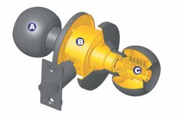 3801 Cylindrical Knob Lockset Easy Install