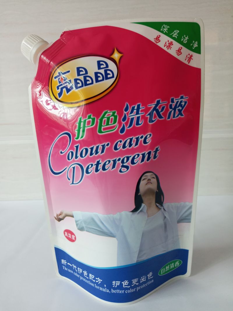 500 Ml Washing Liquid Spout Pouch Laundry Soap Packaging Bags Liquid Detergent Spout Pouch