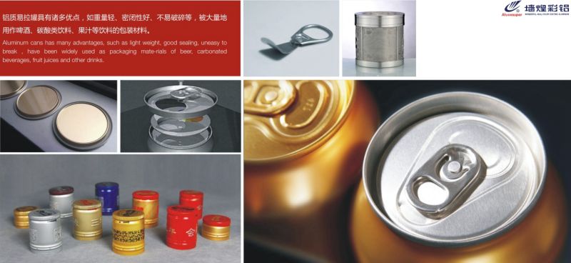 Prepainted Aluminum Coils for Beverage Cans / Caps / Lids / Pull Ring / Eoe