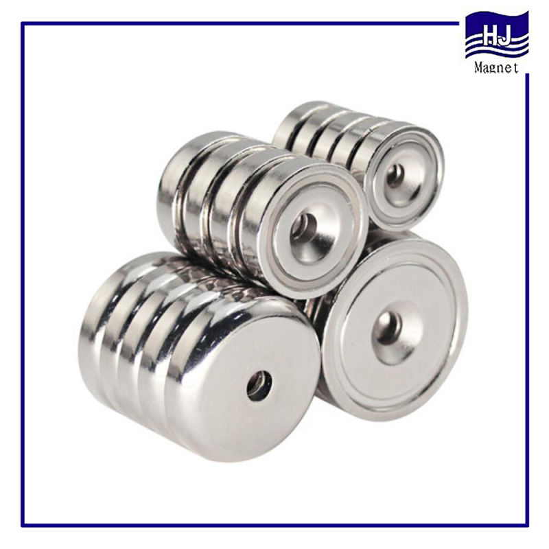 Strong Magnetic Permanent Cylinder Block Hole Neodymium Pot Magnet