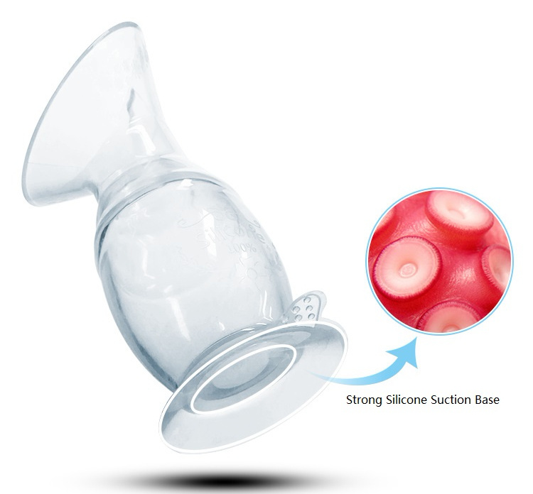 New Design Full Silicone Breastmilk Collector with Suction Base