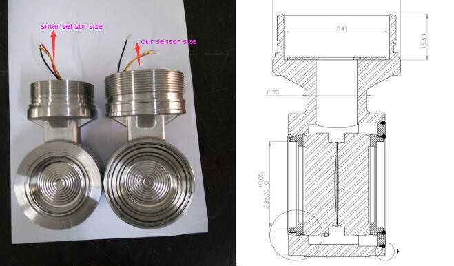 OEM Metal Capacitive Differential Pressure Sensor with Spi & PT100 Output