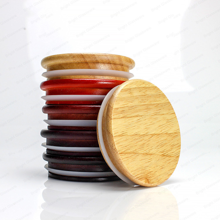 China Supplier Different Finishes Wooden Lids for Glass Candle Jars