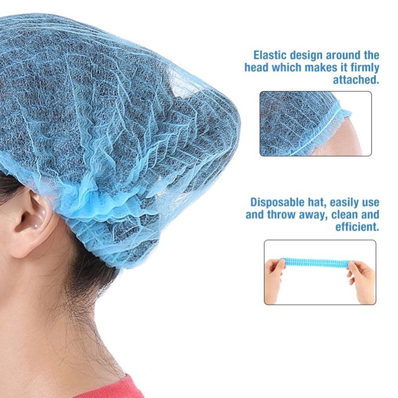 Disposable Non-Woven Clip Caps Mob Caps Hairnets Head Cover