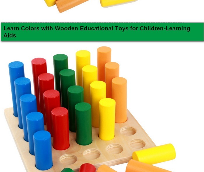 Sensory Aids Cylinder Blocks Learning Kids Mathematical Fun Educational Toy (GY-W0127)