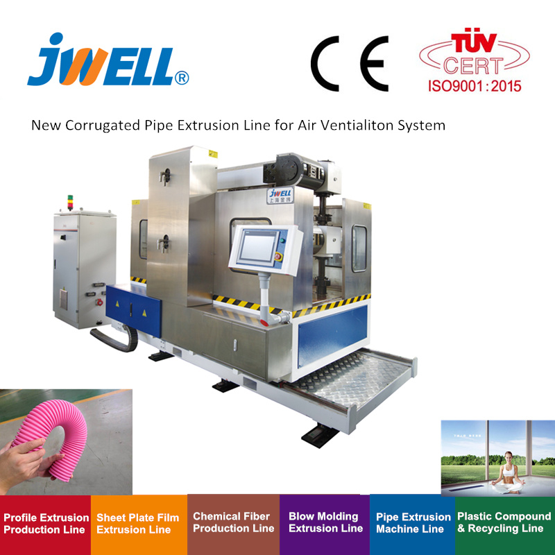 Jwell Flexible Corrugated Duct/Pipe/Tube Manufacturing/Making/Extruding Machine