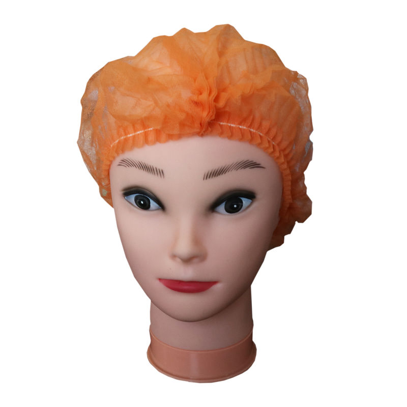Disposable Bouffant Head Cover Non Woven PP Hair Net Mob Cap