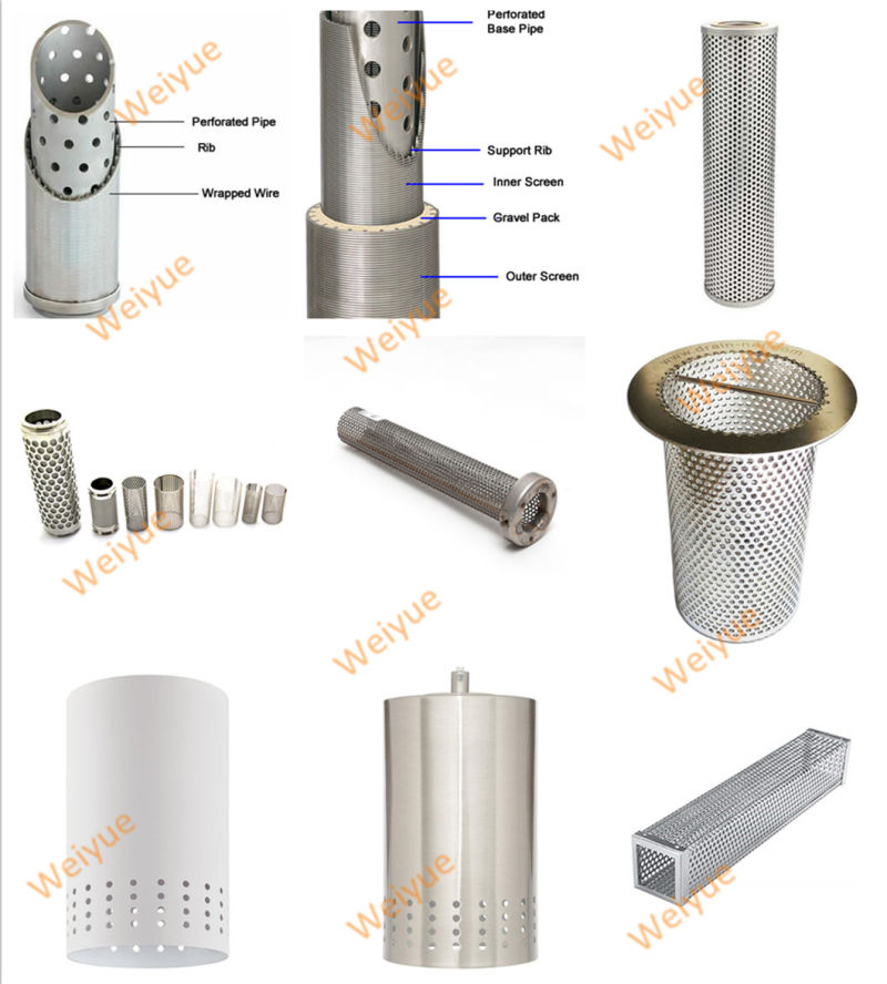 Rround Hole Stainless Steel Perforated Metal Cylinder of Pipe