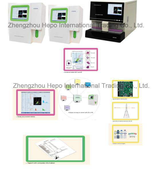 Hospital Five Differential 5-Part Diff Hematology Analyzer